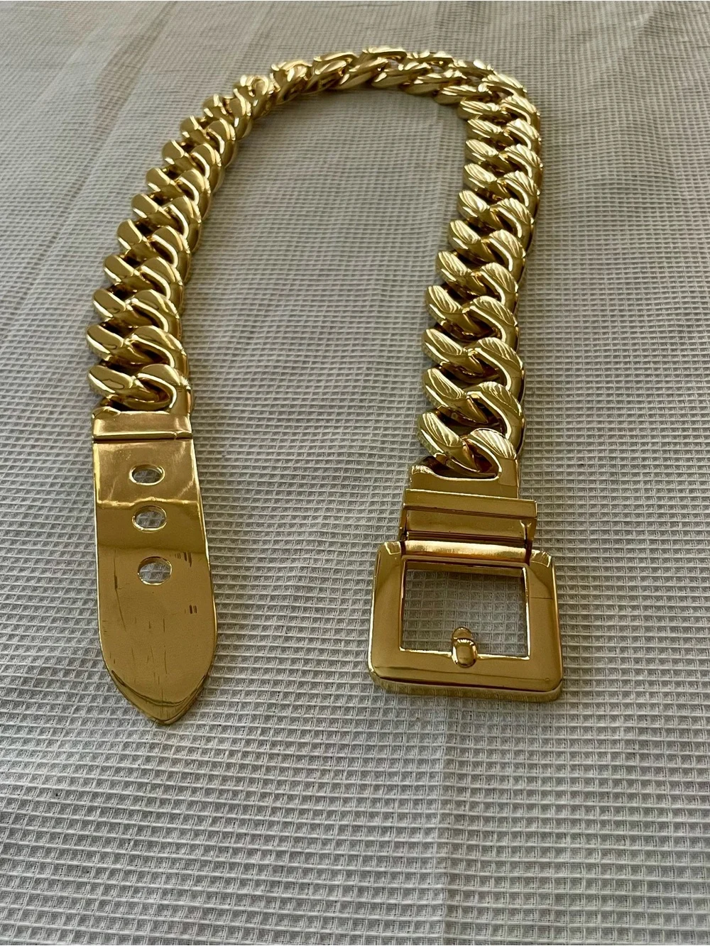 B-Low The Belt Women's Gold Chain Belt Wide Adjustable Buckle one size - Picture 7 of 8